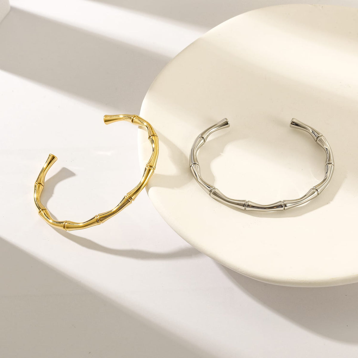 【MAISON BOINET】Adjustable plate bracelet Adjustable Moon Cut Stazione Friendship Bracelet (Gold