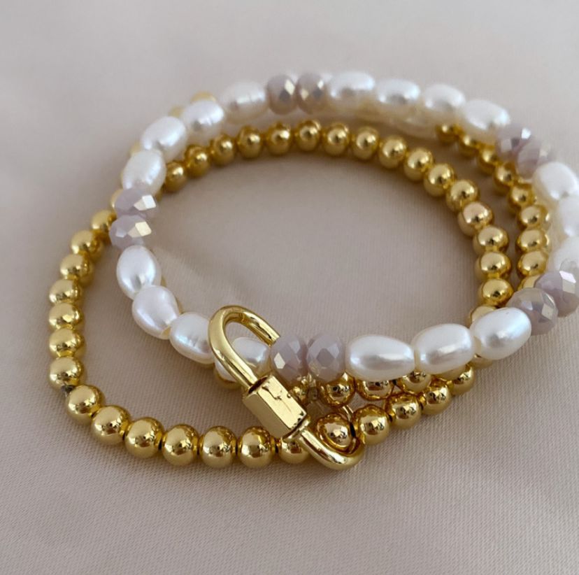 Pearl Bracelet set of 3