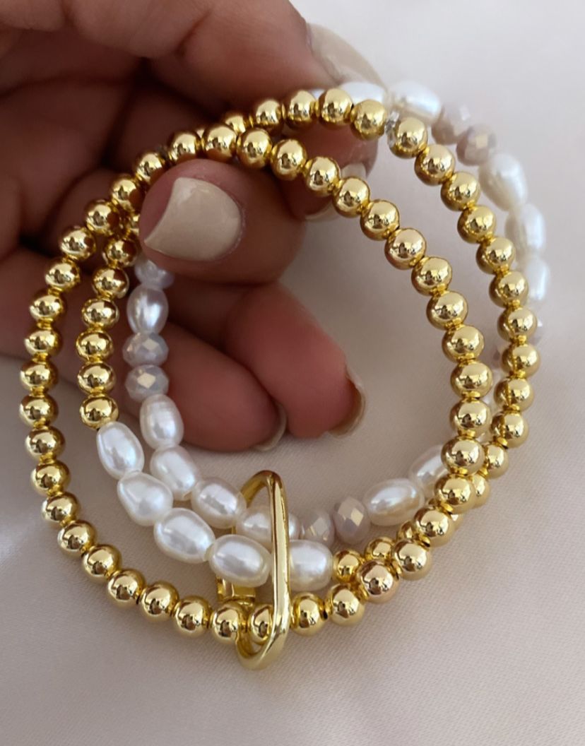 Pearl Bracelet set of 3