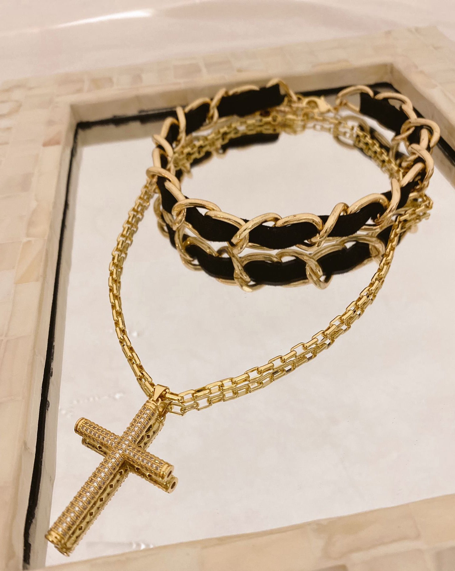 Gold Filled Chain with Cross
