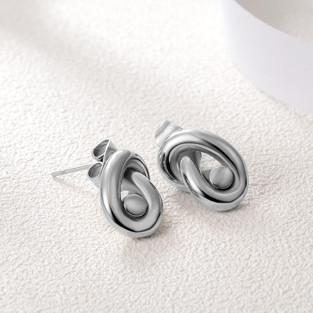 Gold and Silver Love knot Earrings