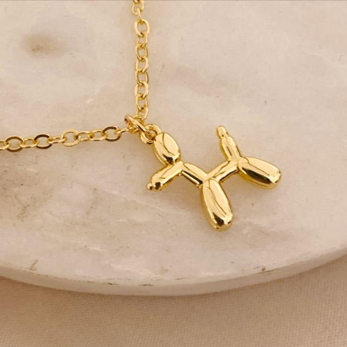 Gold Filled Chain with Dog charm