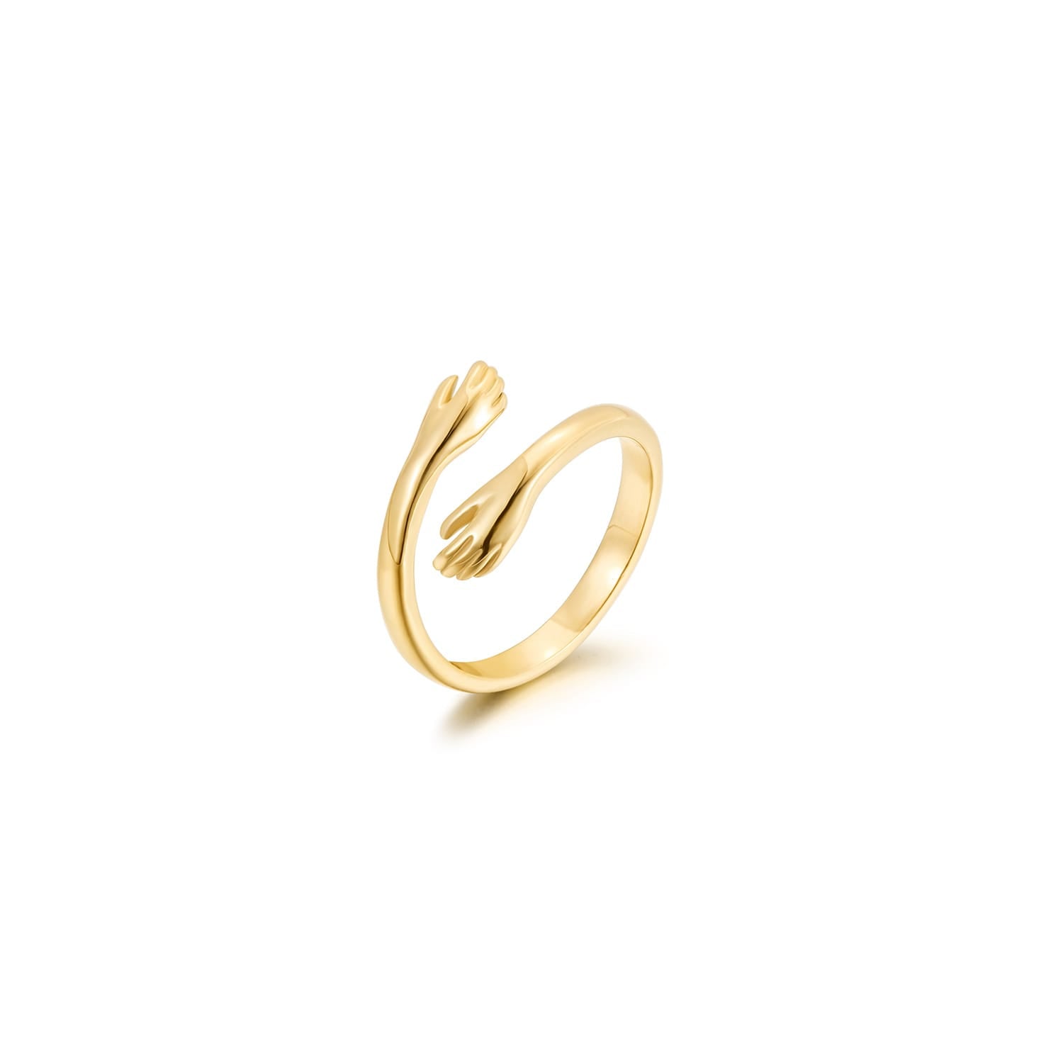 Gold Love and Hug Ring