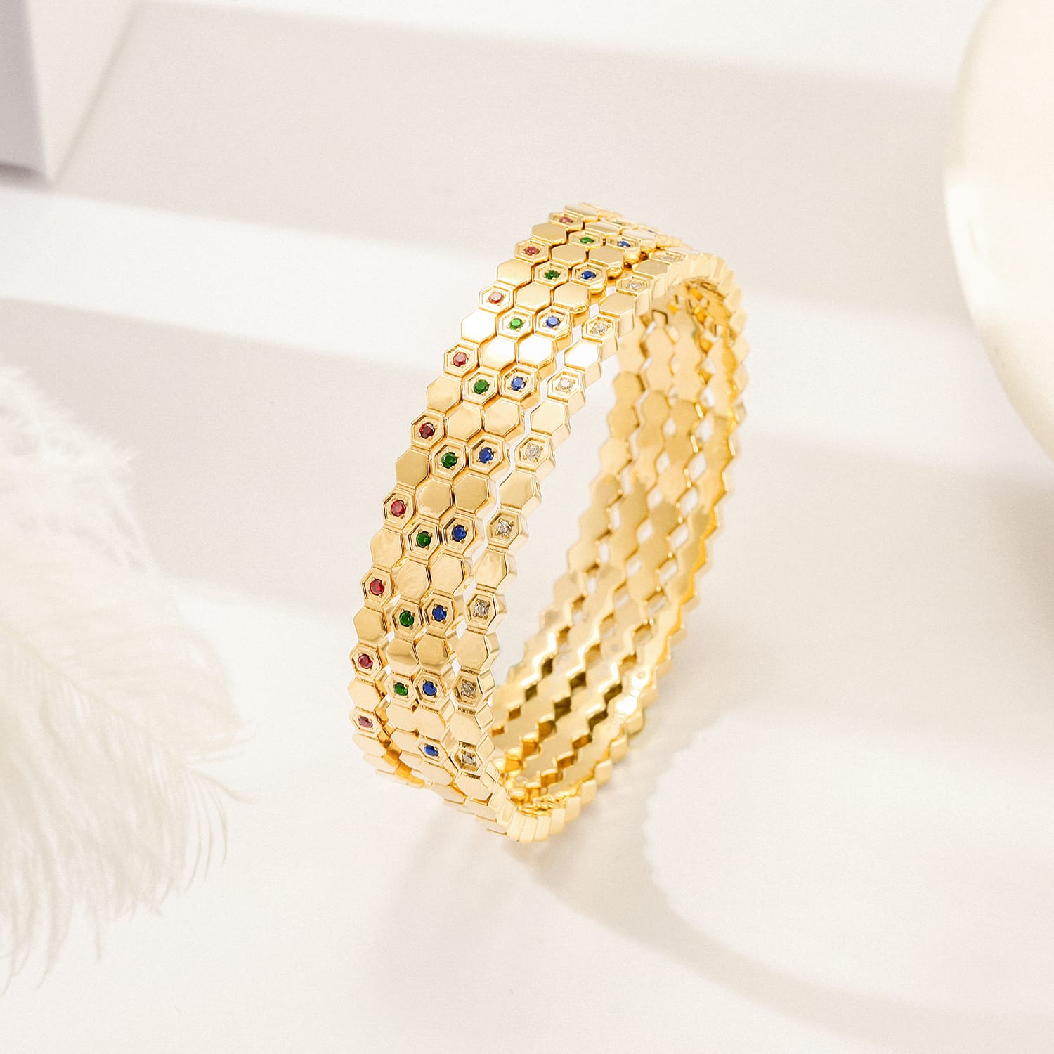 Luxury bracelet with stones